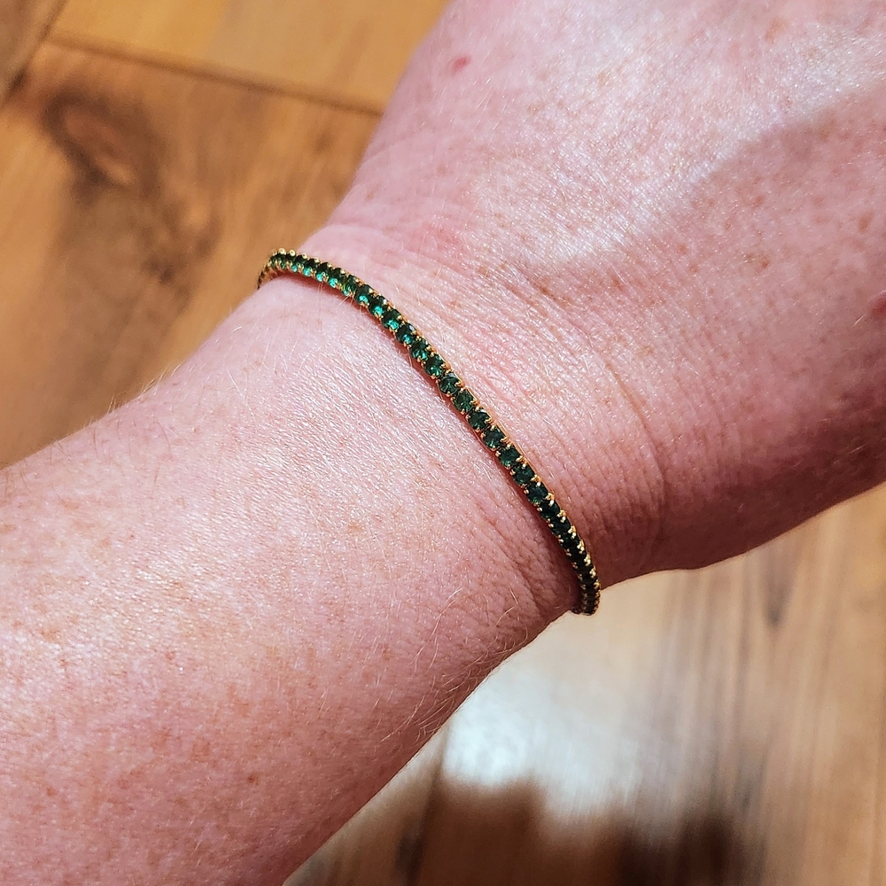 Baublebar Emerald Tennis Bracelet NWT